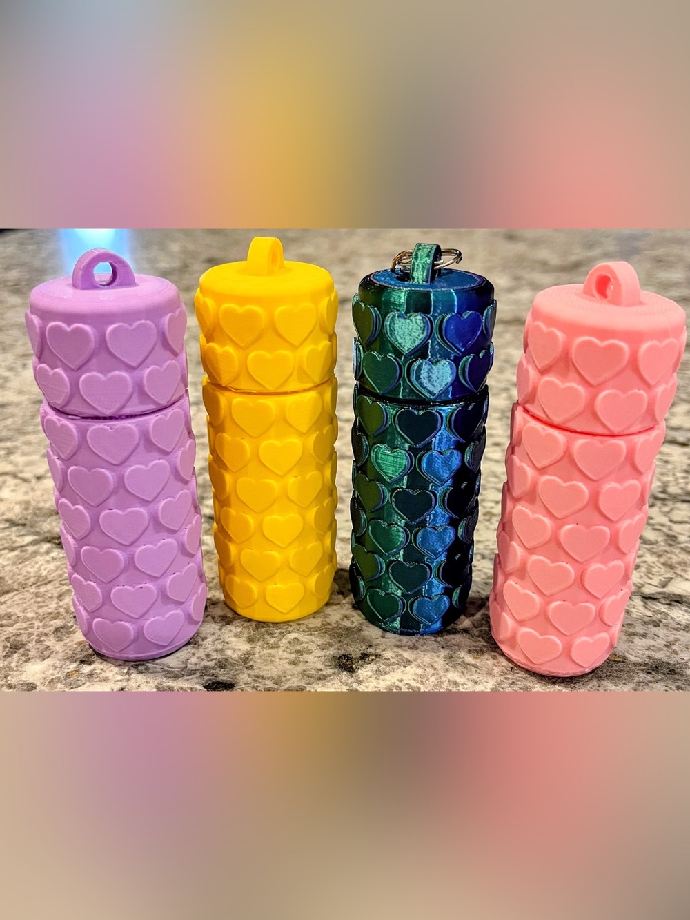 3d Printed Chapstick or Lipstick Holder Keychain - Picture 3 of 10